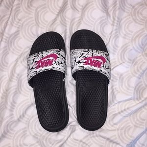 Nike slides, women size 9